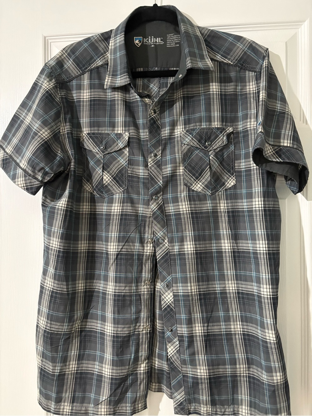 Kuhl Men’s Eluxur Pearl Snap Outdoor Hiking Shirt Size Medium - Picture 2 of 3